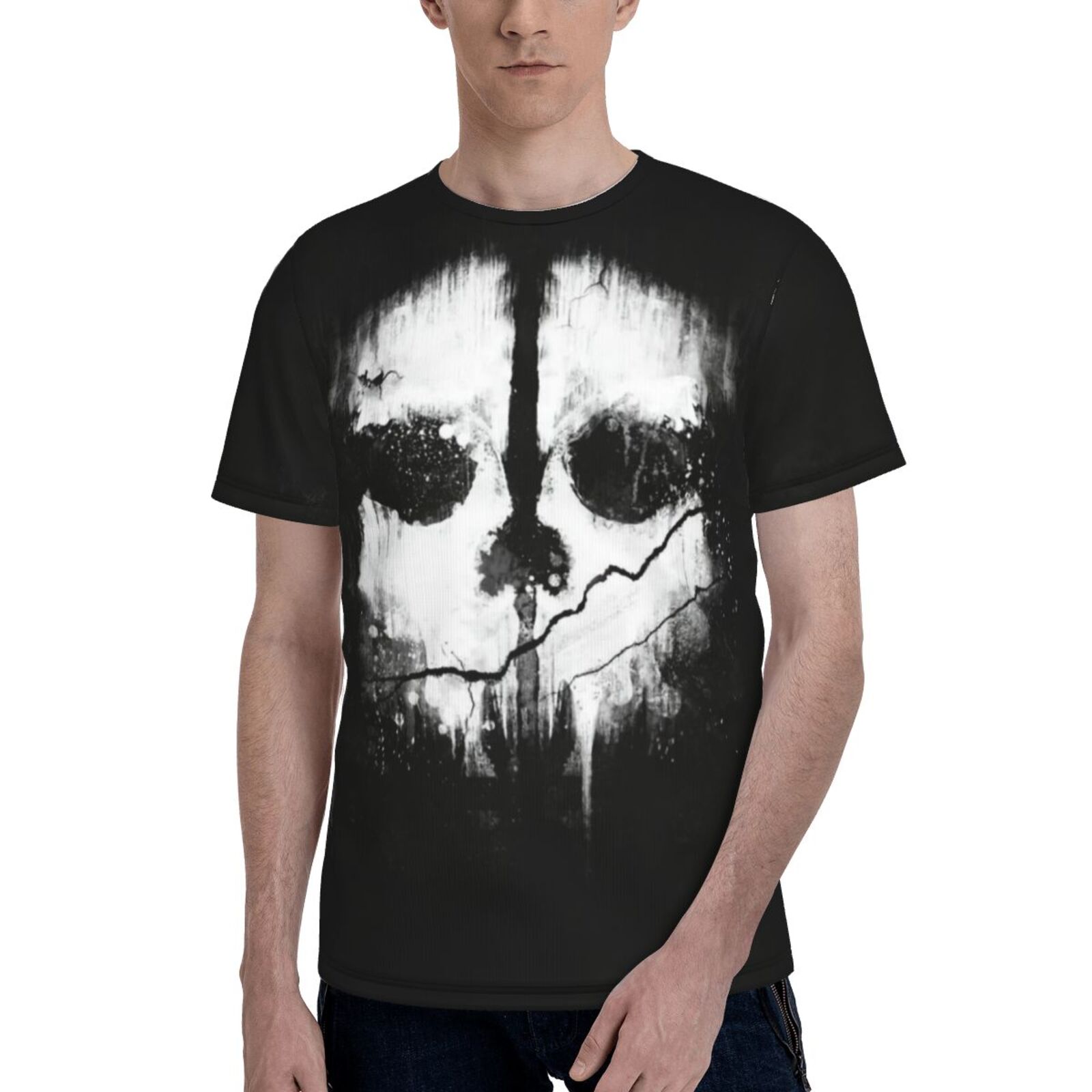 Unisex Adult Call Of Duty T Shirts 3D Printed Short Sleeve Tops Costume Novelty Tees Shirt For Men Women Small